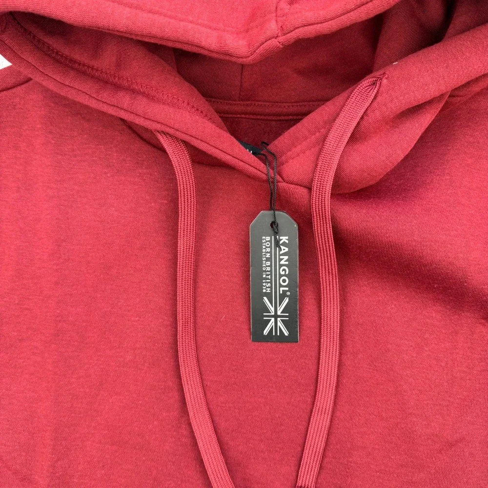 Kangol Hoodie Men Small Red Kangaroo Logo Sweatshirt‎ Pullover Streetwear Winter